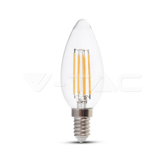 V-TAC 272 4W Candle Filament Bulb Clear