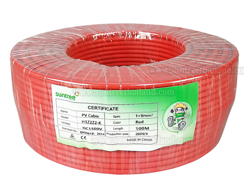 Câble PV H1Z2Z2-K 1*6mm² 1500V Rouge