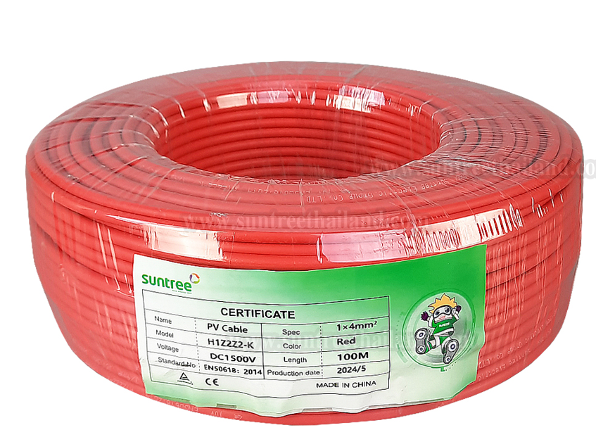 Câble PV H1Z2Z2-K 1*4mm² 1500V ROUGE